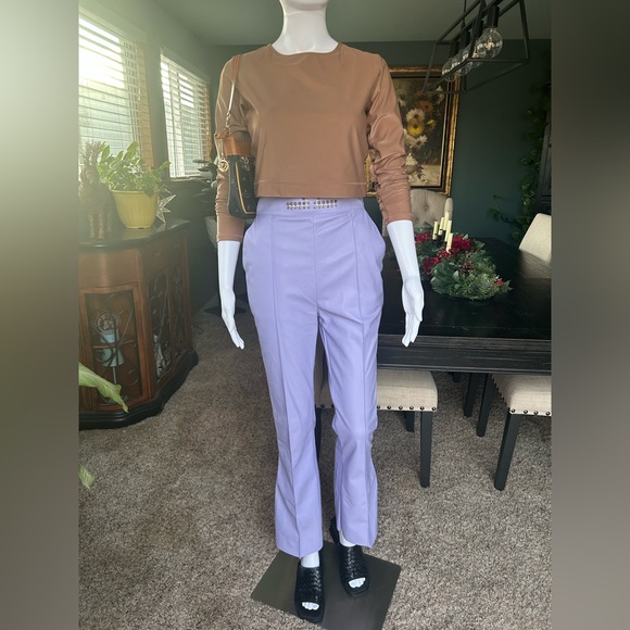 Elisabetta Franchi Faux Leather Trousers – Size 40 - Picture 13 of 14